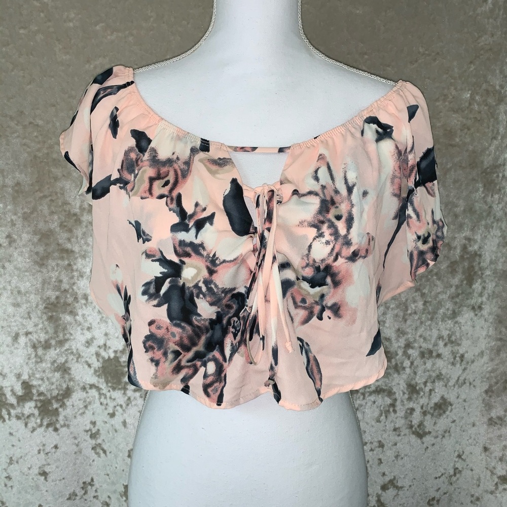Floral Off the Shoulder Crop Top